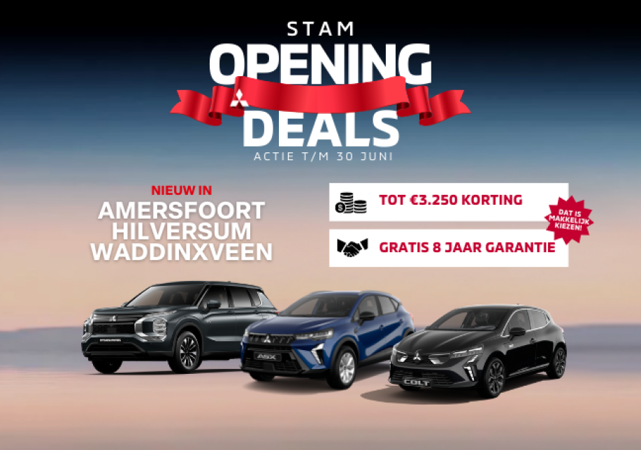 openingactie Stam Mitsubishi